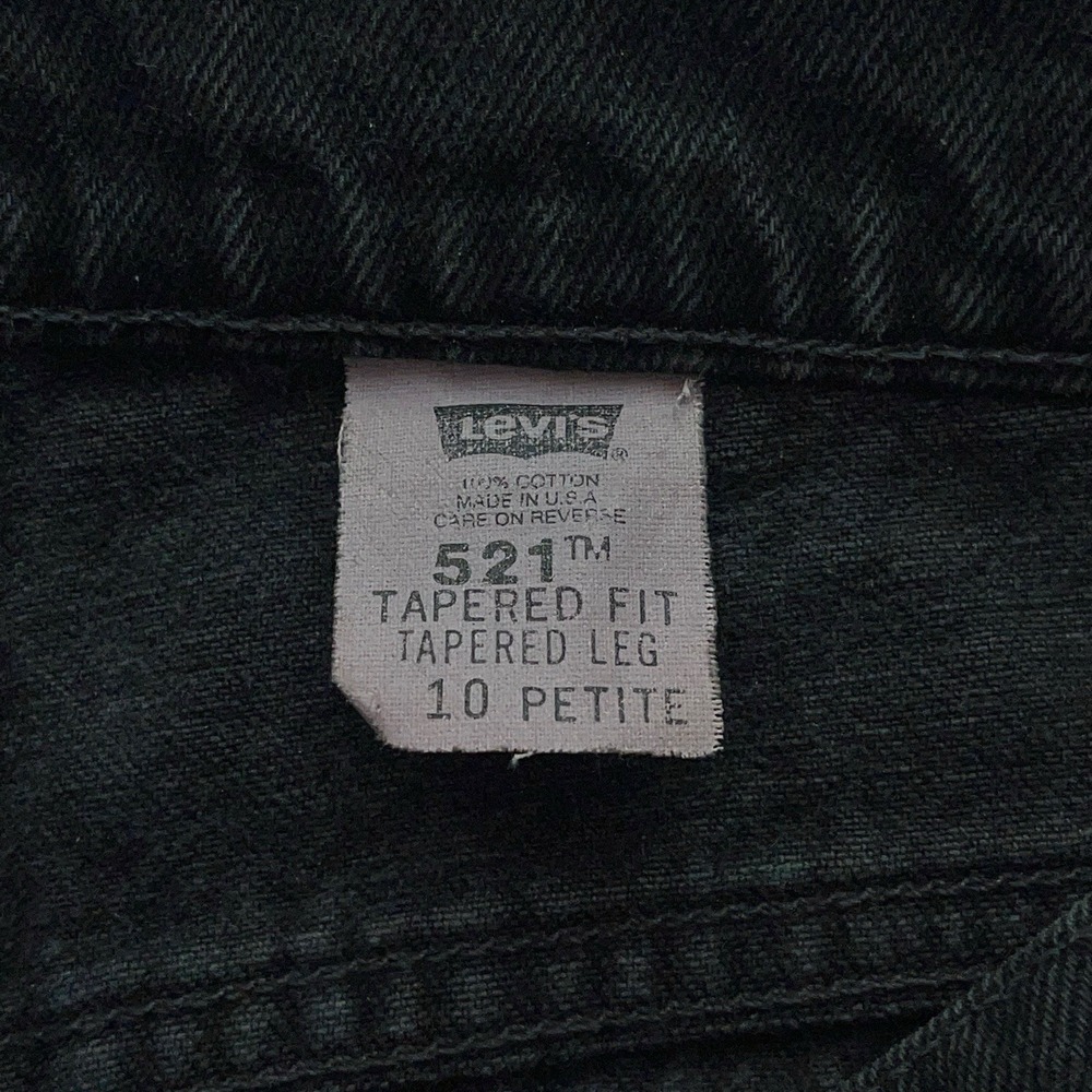 Vintage 90s Levi's 521 Tapered Fit Jeans Womens 10 Dark Brown Denim Size 27x27.5 - Picture 4 of 15
